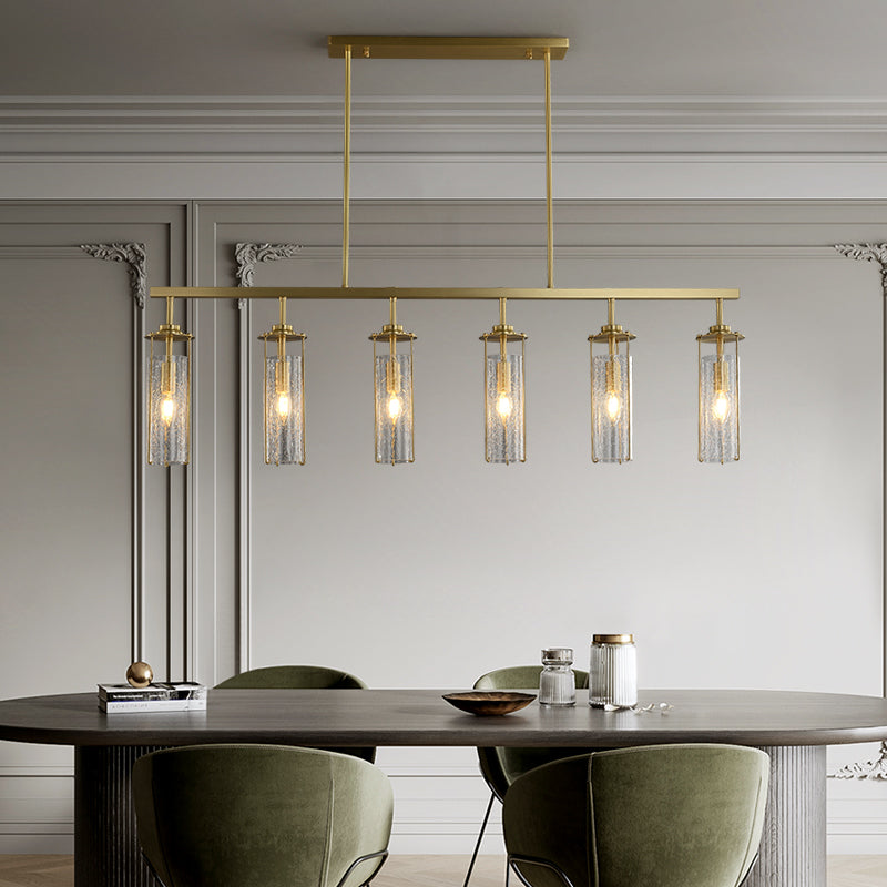 Antique Gold Chandelier with Amber Glass Shades